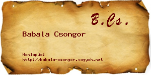 Babala Csongor névjegykártya